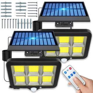 Pouličné svietidlo SOLÁRNE LAMPA SO SNÍMAČOM LED 120 W 1200 lm solárne napájanie